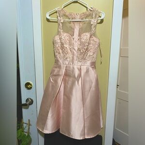 Pale Pink Satin Dress
